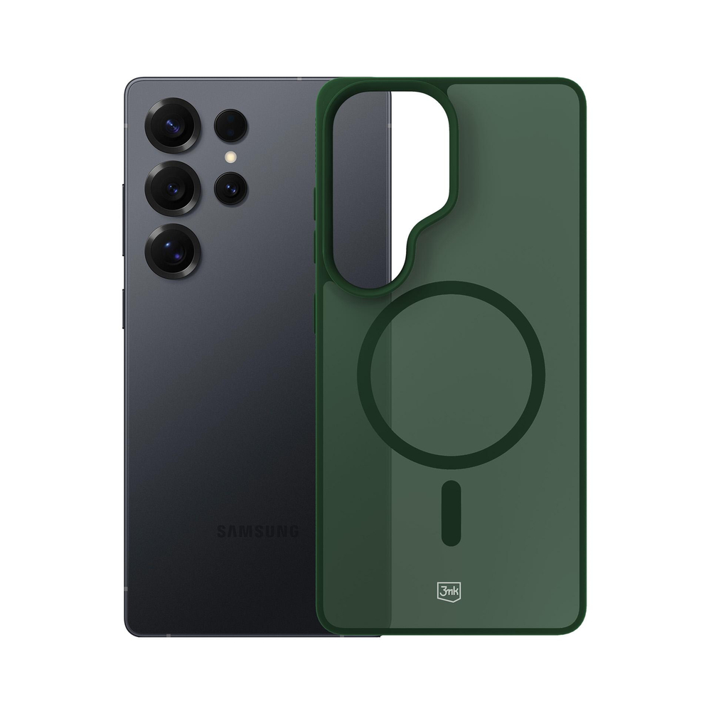 3mk Smoke MagDėklas, skirtas Samsung Galaxy S25 Ultra - Green-Translucent