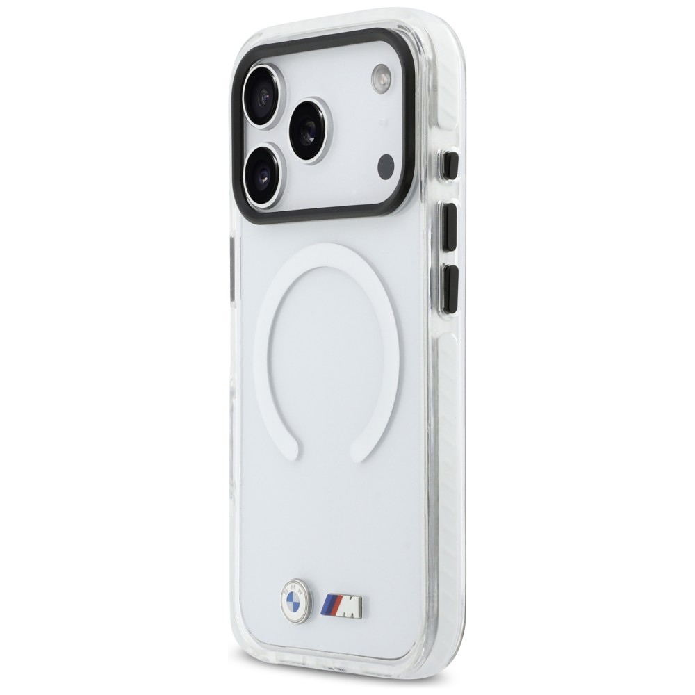 BMW M IML smūgiams atsparus metalinis Logos MagSafe Dėklas, skirtas iPhone 17 Pro Max - Transparent