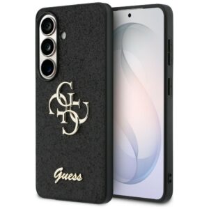 Guess Fixed Glitter Big 4G Metal Logo dėklas Samsung Galaxy S26 - juodas