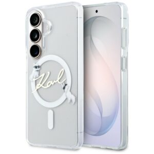 Karl Lagerfeld IML KC Script MagSafe Case skirtas Samsung Galaxy S26 – Skaidrus