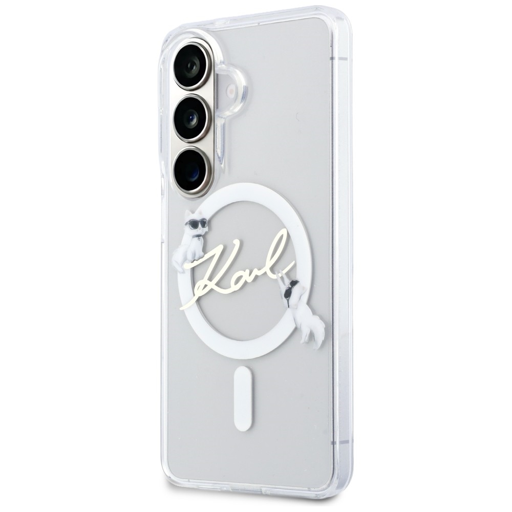 Karl Lagerfeld IML KC Script MagSafe Case skirtas Samsung Galaxy S26 – Skaidrus