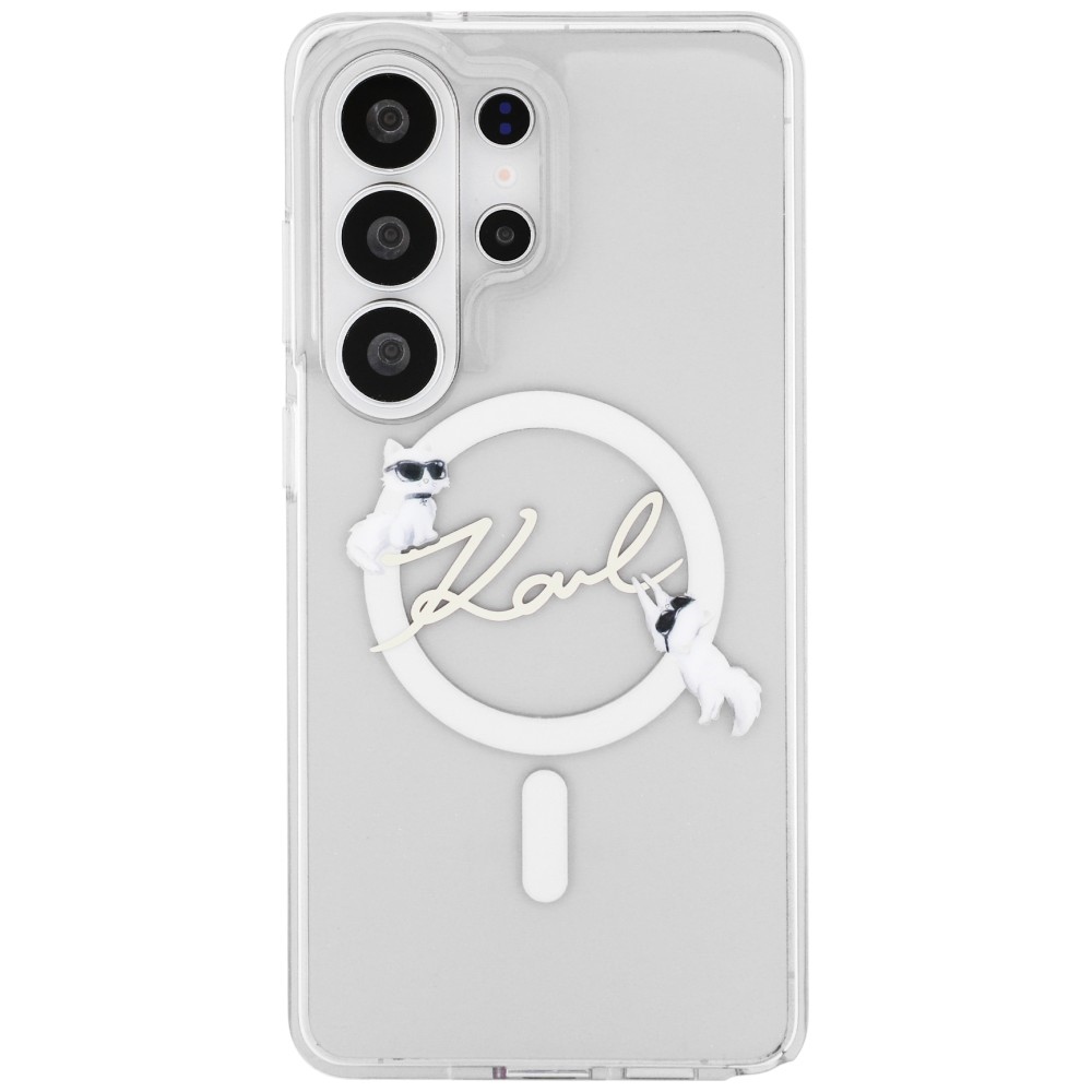 Karl Lagerfeld IML KC Script MagSafe dėklas skirtas Samsung Galaxy S26 Ultra - Skaidrus