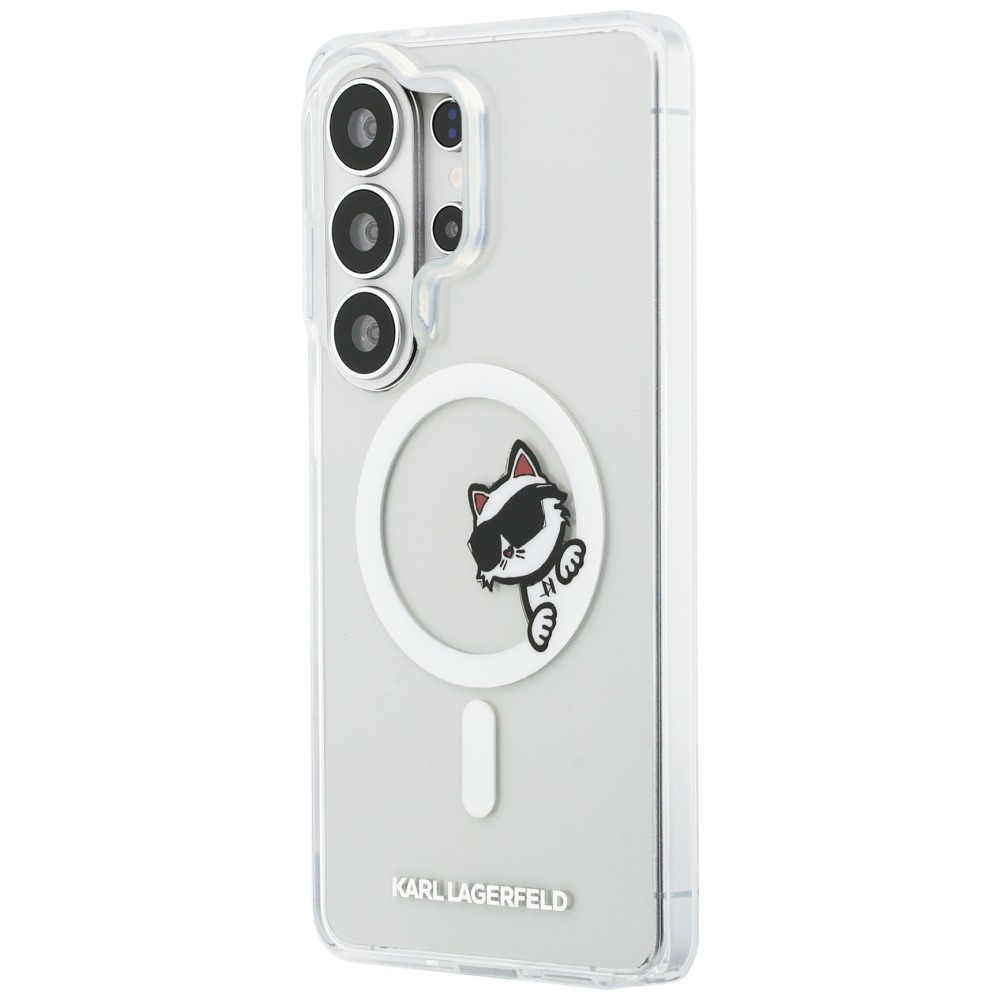 Karl Lagerfeld IML Peekaboo Choupette MagSafe dėklas skirtas Samsung Galaxy S26 Ultra - skaidrus