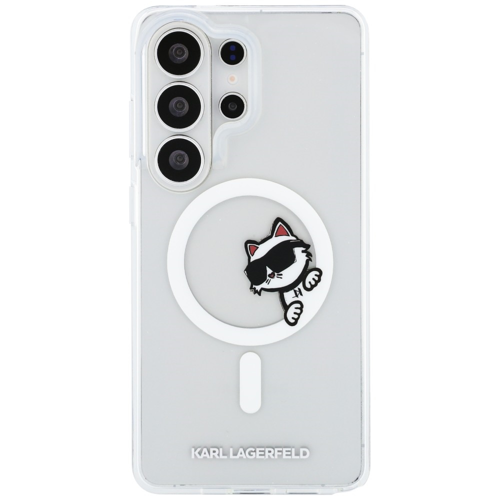Karl Lagerfeld IML Peekaboo Choupette MagSafe dėklas skirtas Samsung Galaxy S26 Ultra - skaidrus