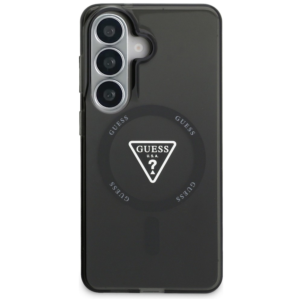 Guess IML gradiento trikampis MagSafe Dėklas, skirtas Samsung Galaxy S26 - Black