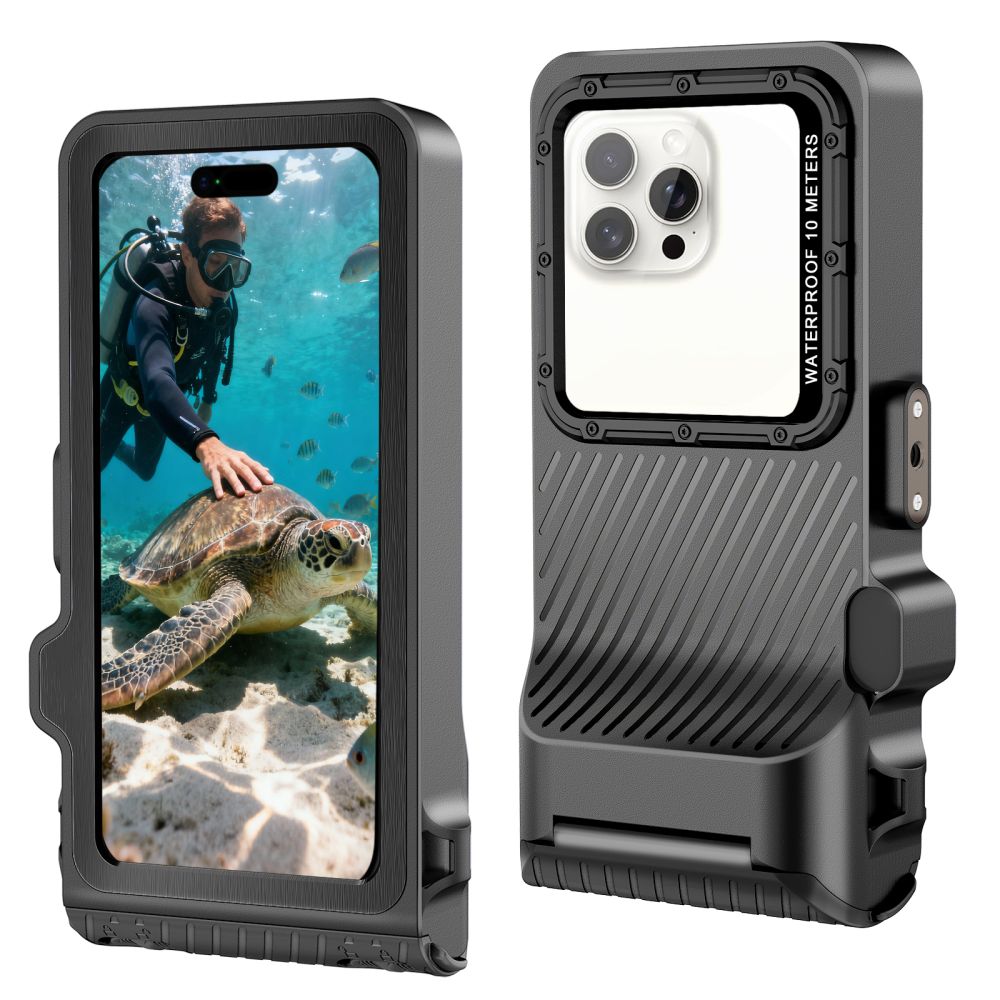 Dėklas Tech-Protect IPX8 Pro, universalus, vandeniui atsparus, pilkas/juodas