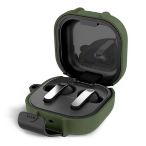 Dėklas Tech-Protect Slim Hook Samsung Galaxy Buds 4 / 4 Pro, alyvuogių žalias