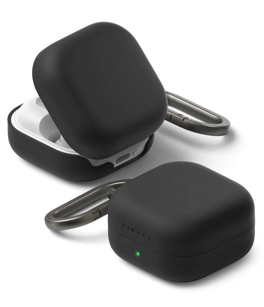 Dėklas Ringke Silicone Samsung Galaxy Buds 4 / Buds 4 Pro, juodas