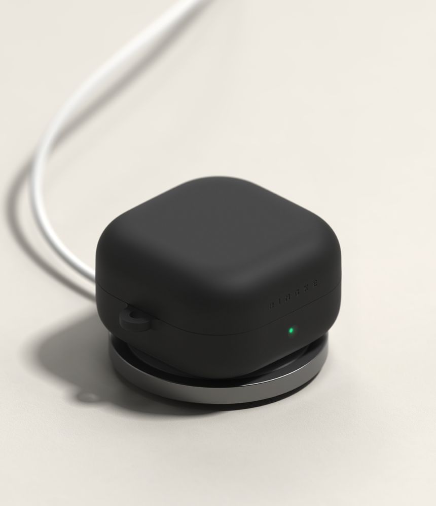Dėklas Ringke Silicone Samsung Galaxy Buds 4 / Buds 4 Pro, juodas