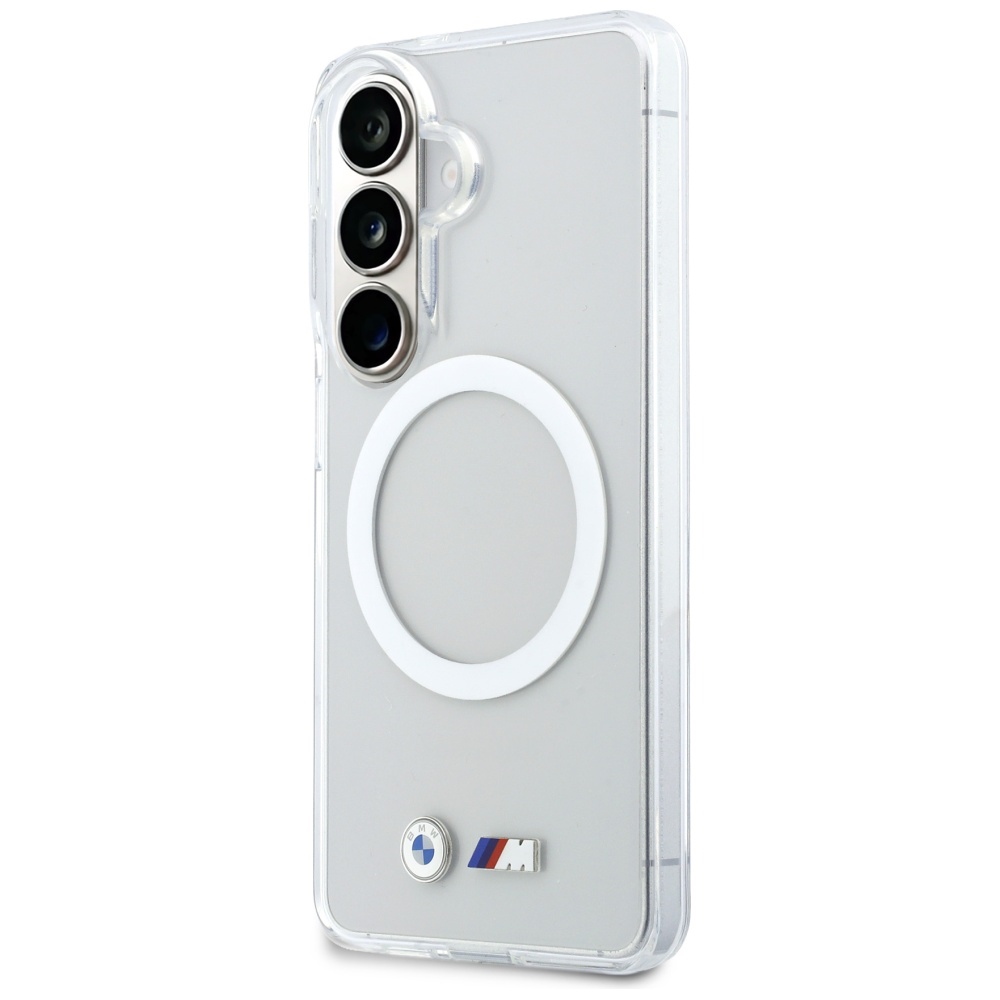 BMW IML smūgiams atsparus metalinis logotipas MagSafe Dėklas, skirtas Samsung Galaxy S26 - Transparent