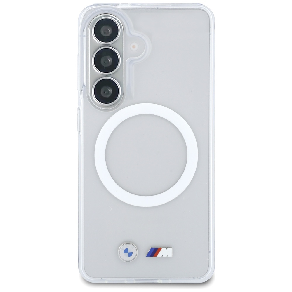BMW IML smūgiams atsparus metalinis logotipas MagSafe Dėklas, skirtas Samsung Galaxy S26 - Transparent