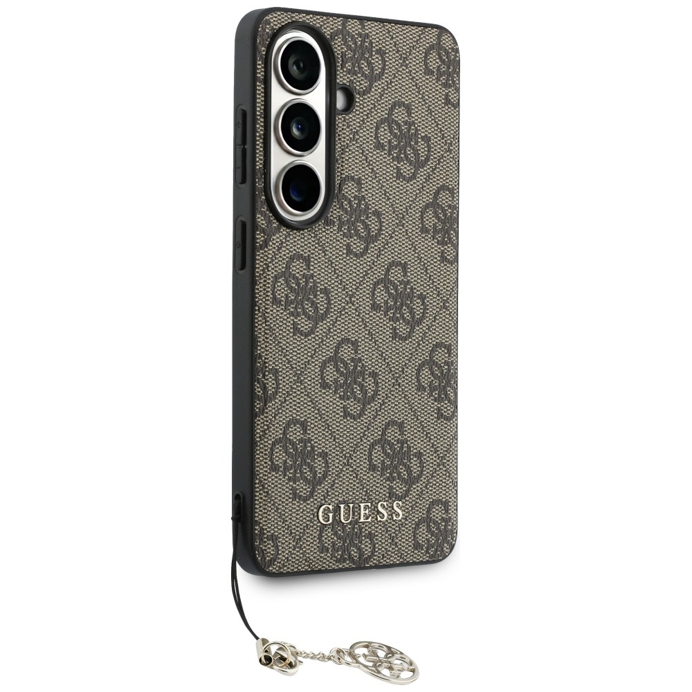 Guess 4G Classic Logo Charm MagSafe dėklas Samsung Galaxy S26 - Rudas