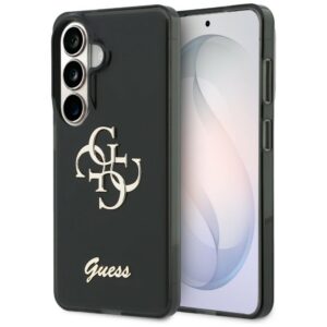 Guess IML Big Metal 4G Script dėklas, skirtas Samsung Galaxy S26 - black