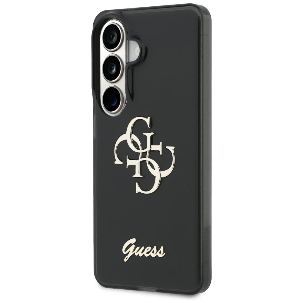 Guess IML Big Metal 4G Script dėklas, skirtas Samsung Galaxy S26 - black