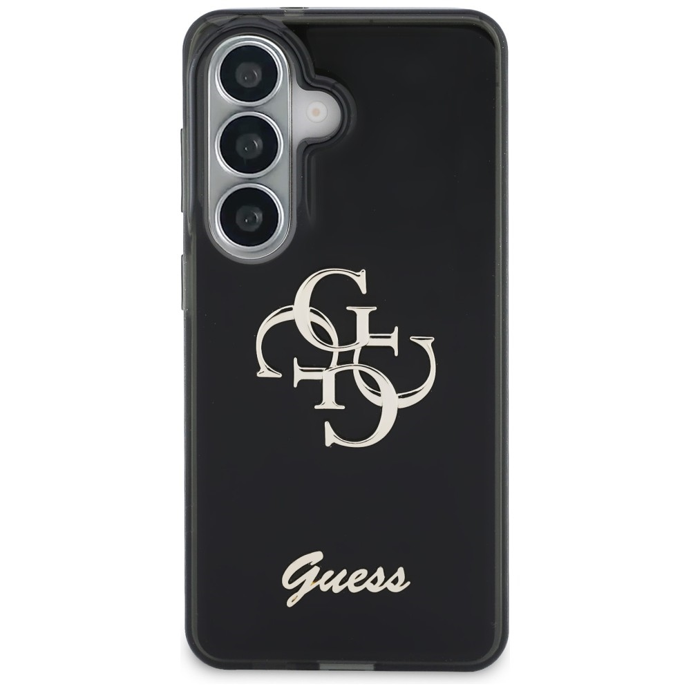 Guess IML Big Metal 4G Script dėklas, skirtas Samsung Galaxy S26 - black