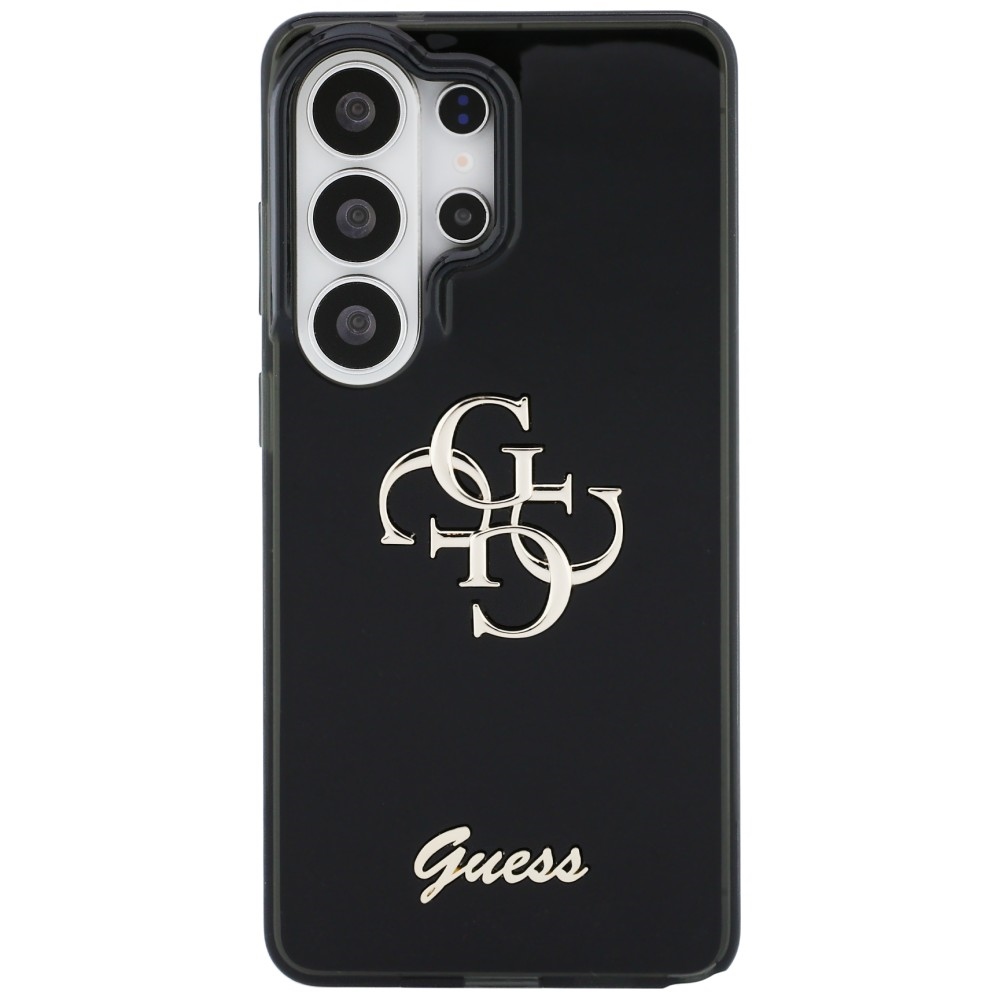Guess IML Big Metal 4G Script dėklas, skirtas Samsung Galaxy S26 Ultra - black