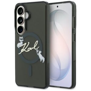 Karl Lagerfeld IML KC Script MagSafe dėklas Samsung Galaxy S26 - juodas