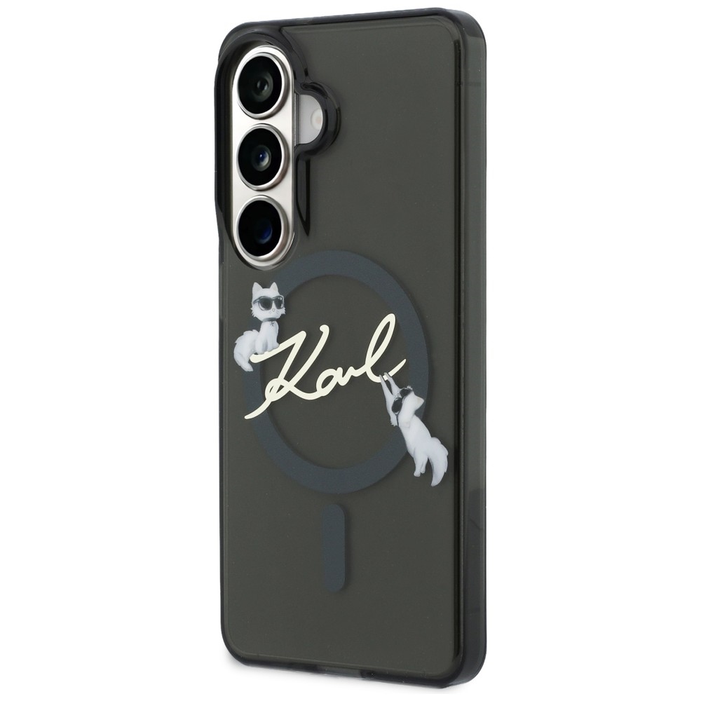 Karl Lagerfeld IML KC Script MagSafe dėklas Samsung Galaxy S26 - juodas