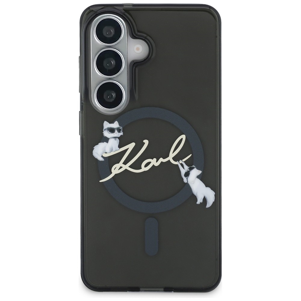 Karl Lagerfeld IML KC Script MagSafe dėklas Samsung Galaxy S26 - juodas