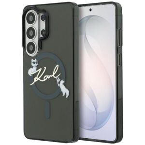Karl Lagerfeld IML KC Script MagSafe dėklas Samsung Galaxy S26 Ultra - Juodas