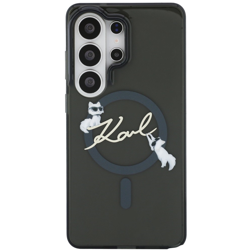 Karl Lagerfeld IML KC Script MagSafe dėklas Samsung Galaxy S26 Ultra - Juodas