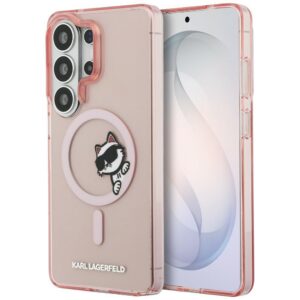 Karl Lagerfeld IML Peekaboo Choupette MagSafe dėklas Samsung Galaxy S26 Ultra - Rožinis