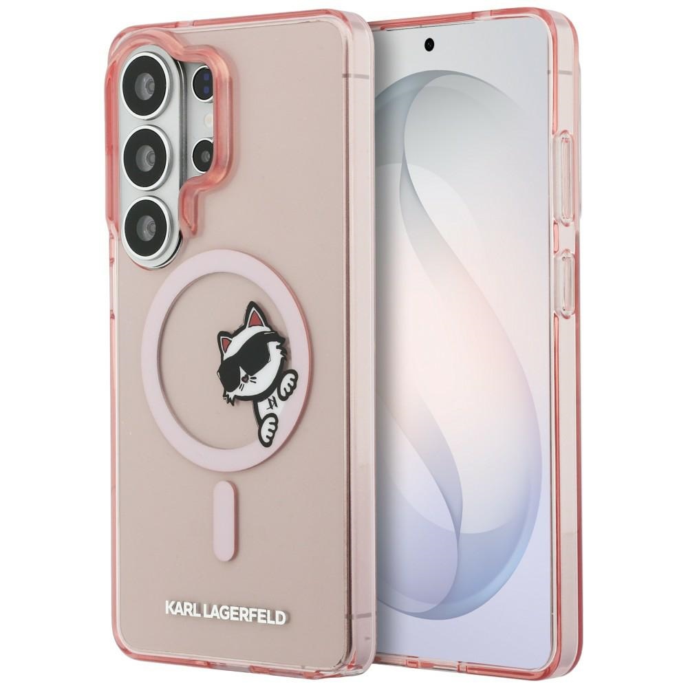 Karl Lagerfeld IML Peekaboo Choupette MagSafe dėklas Samsung Galaxy S26 Ultra - Rožinis