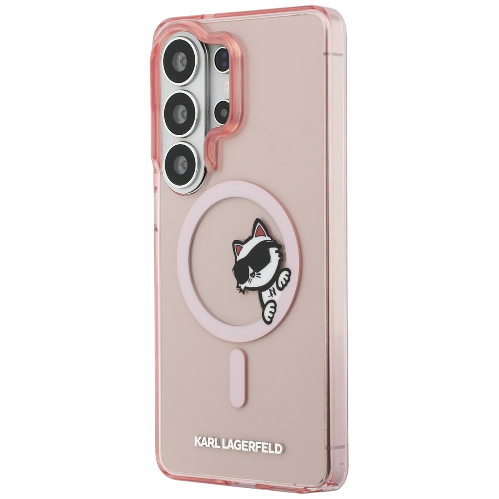 Karl Lagerfeld IML Peekaboo Choupette MagSafe dėklas Samsung Galaxy S26 Ultra - Rožinis