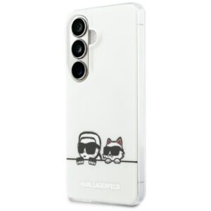 Karl Lagerfeld IML Peekaboo Karl&Choupette MagSafe Dėklas, skirtas Samsung Galaxy S26 Plus - Transparent