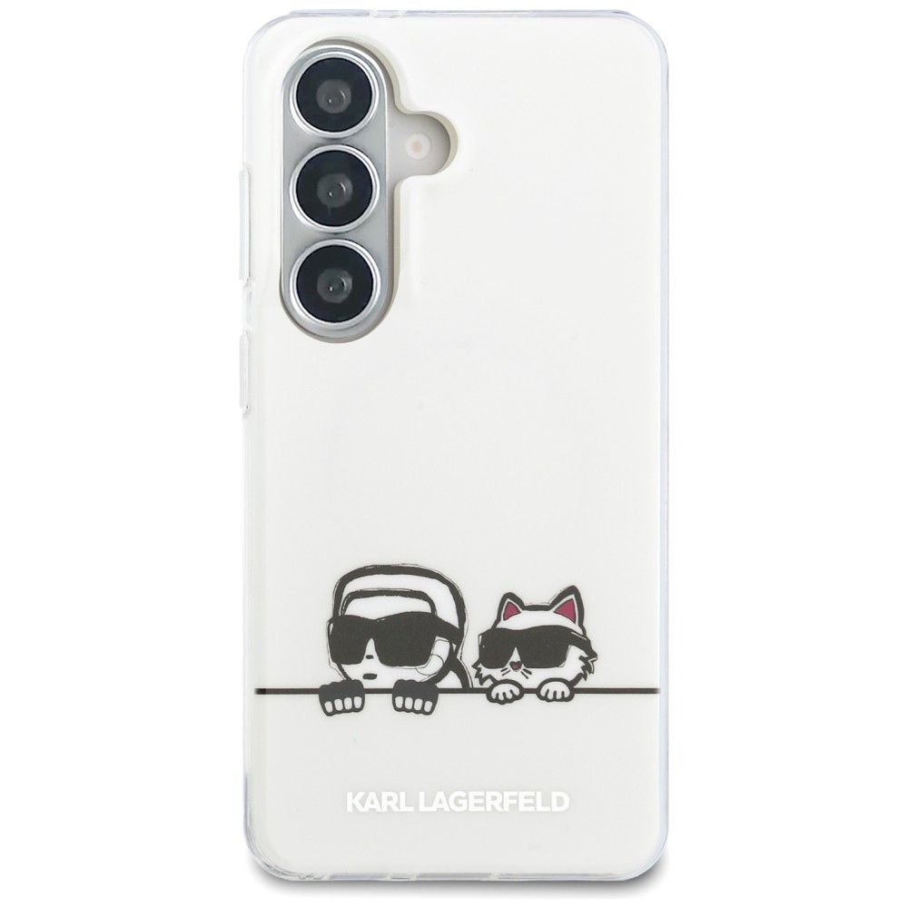 Karl Lagerfeld IML Peekaboo Karl&Choupette MagSafe Dėklas, skirtas Samsung Galaxy S26 Plus - Transparent