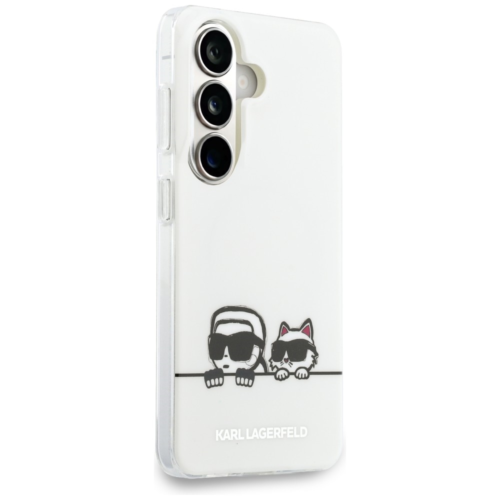Karl Lagerfeld IML Peekaboo Karl&Choupette MagSafe Dėklas, skirtas Samsung Galaxy S26 Plus - Transparent