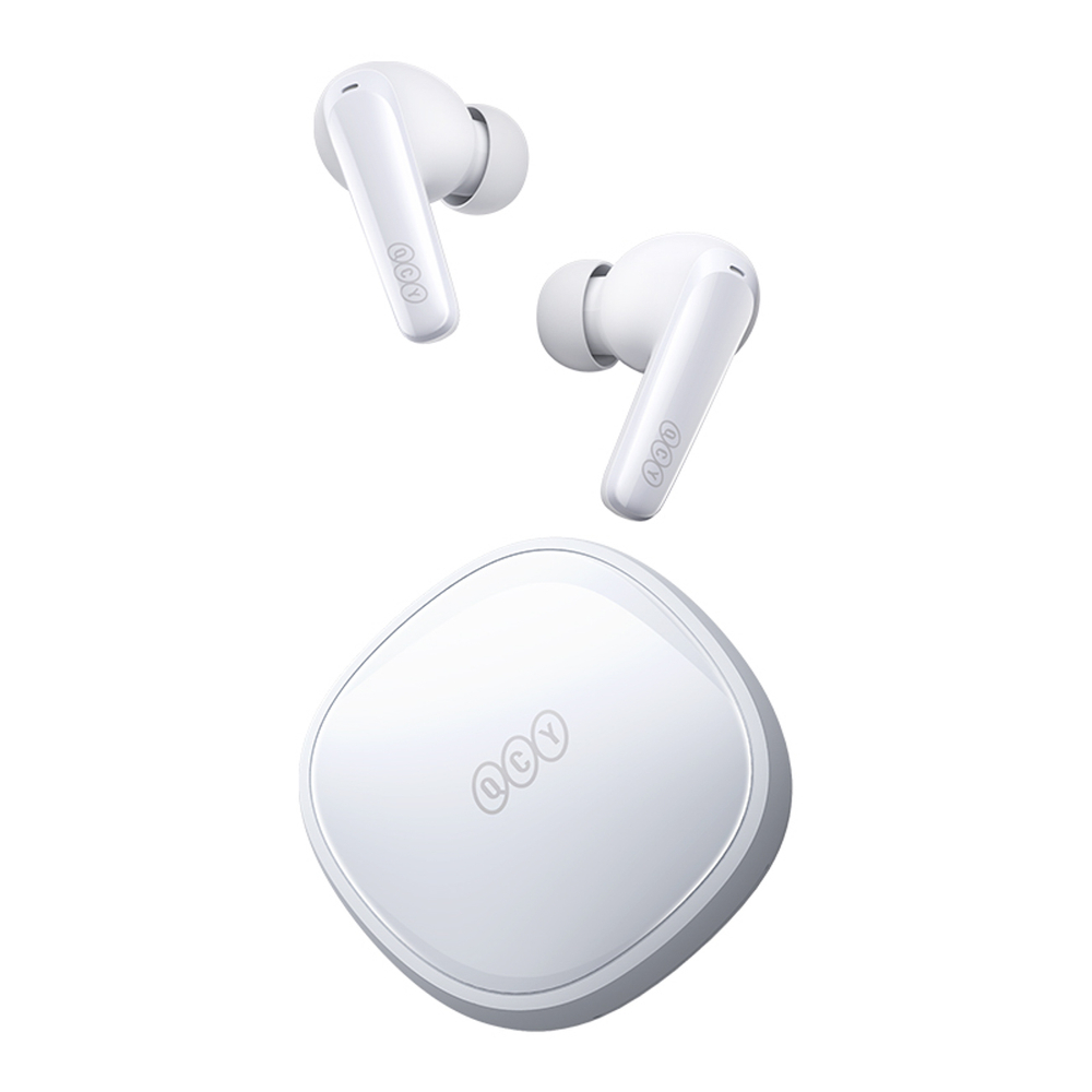 QCY T13X į ausis įdedamos ausinės su ENC IPX5 Bluetooth 5.3 – baltos