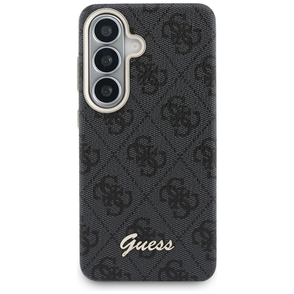 Guess 4G Script MagSafe dėklas Samsung Galaxy S26 - Juodas