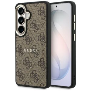 Etui Guess 4G Embossed Ring MagSafe ir Samsung Galaxy S26 Plus - brązowe