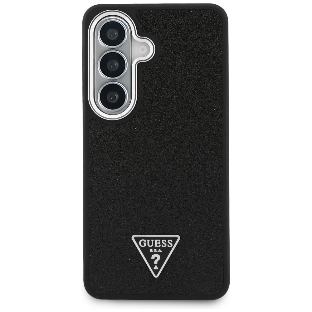 Etui Guess Fixed Glitter Triangle MagSafe ir Samsung Galaxy S26 - czarne