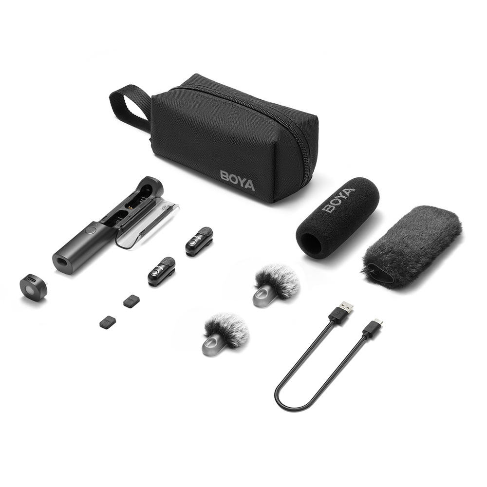 BOYA MAGIC-05 Belaidis mikrofonas 2.4GHz USB-C - Juodas