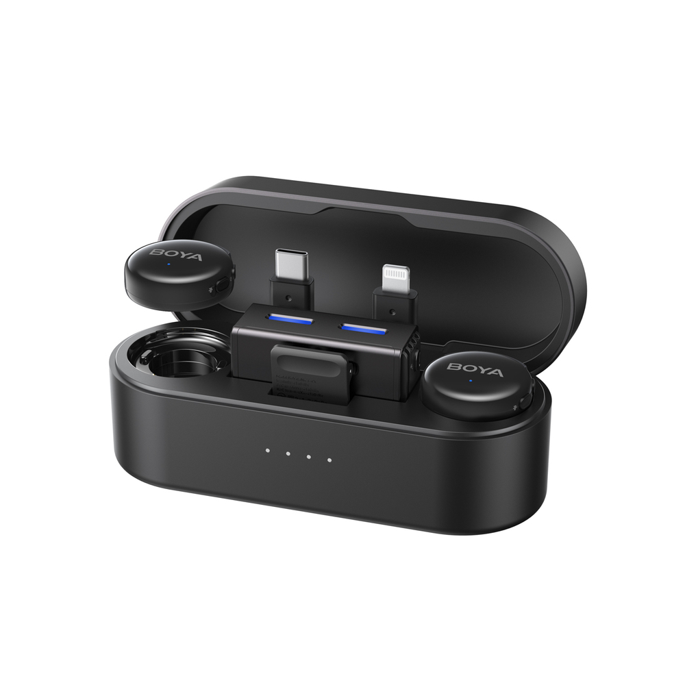 BOYA BOYALINK 3-02 Belaidis mikrofonas 2.4GHz USB-C - Juodas
