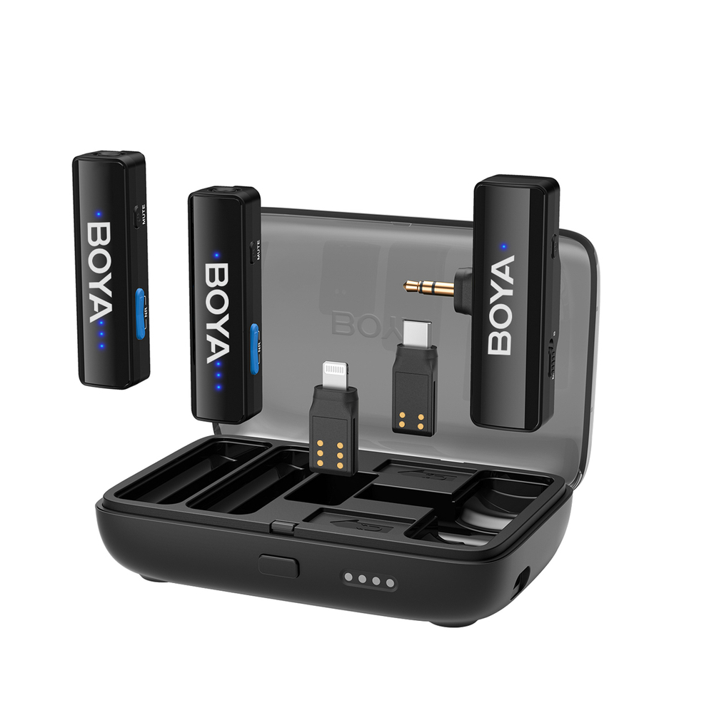 BOYA BOYALINK V2.0 Belaidis mikrofonas 2.4GHZ USB-C - Juodas
