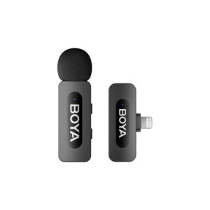 BOYA BY-V1 V2.0 Belaidis mikrofonas 2.4GHz - juoda