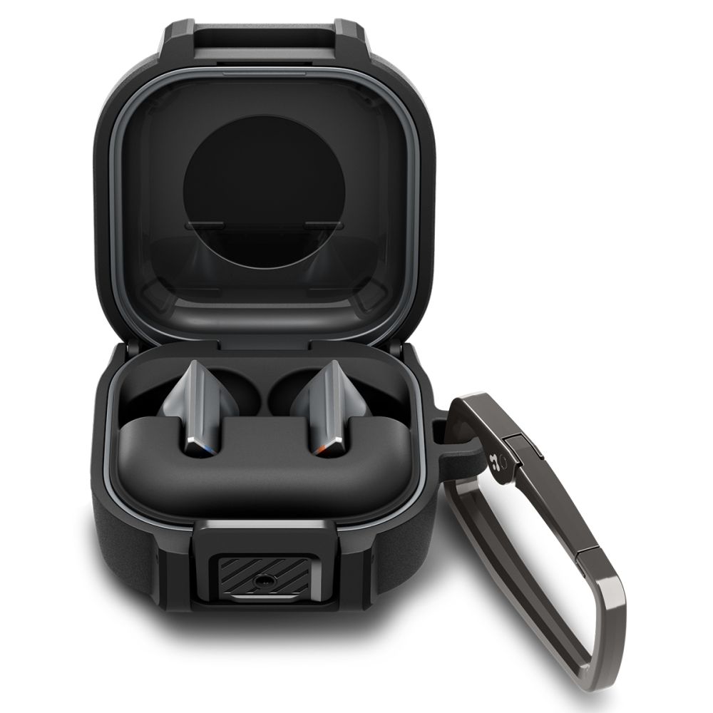 Dėklas Spigen Lock Fit Samsung Galaxy Buds 4 / 4 Pro, matinis juodas