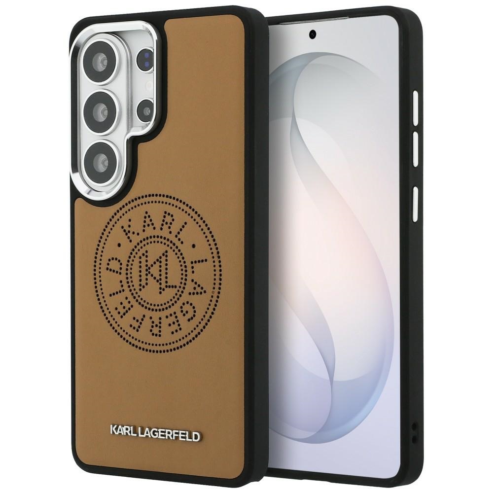 Karl Lagerfeld Perforated KL MagSafe dėklas skirtas Samsung Galaxy S26 Ultra - ruda