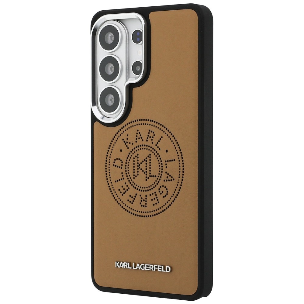 Karl Lagerfeld Perforated KL MagSafe dėklas skirtas Samsung Galaxy S26 Ultra - ruda