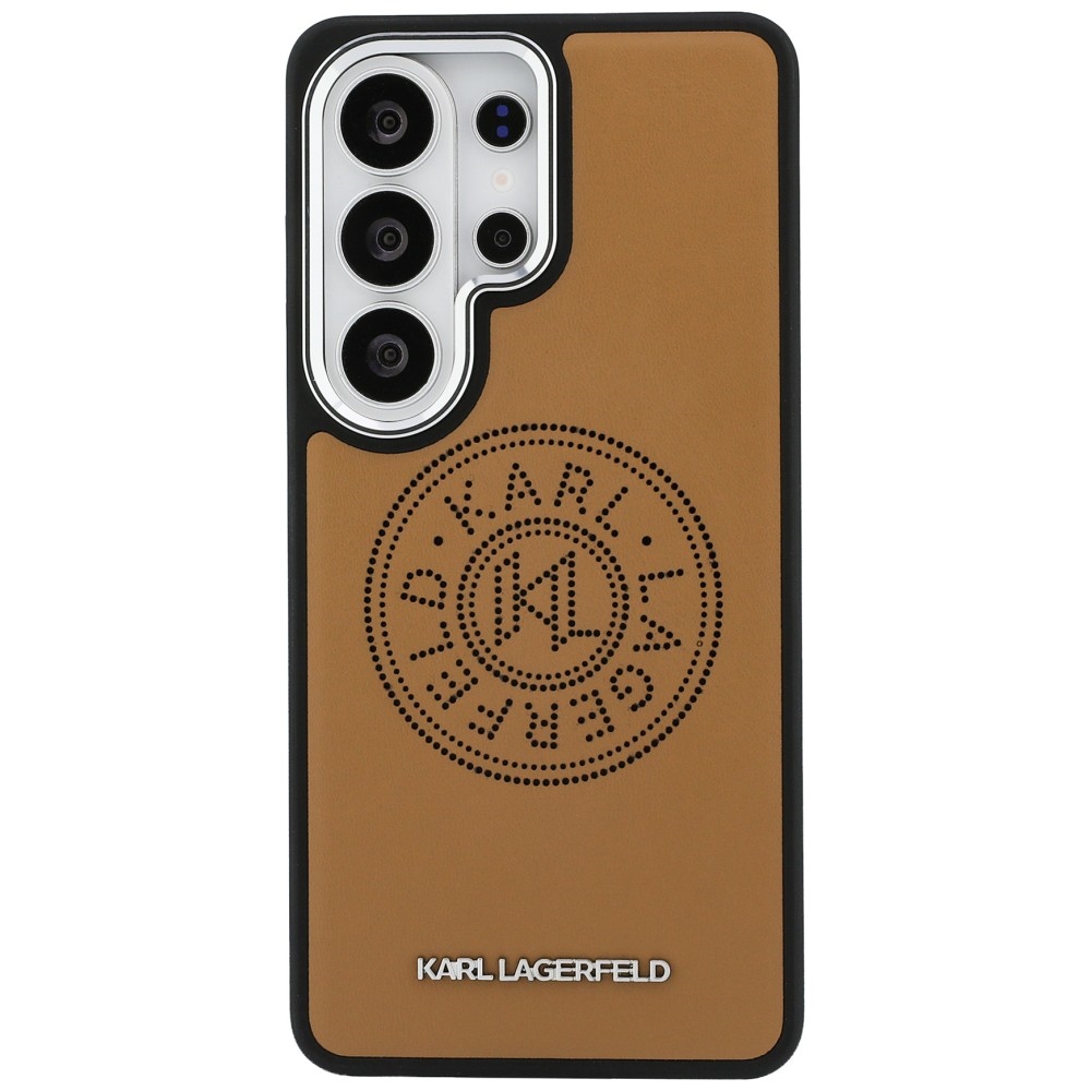 Karl Lagerfeld Perforated KL MagSafe dėklas skirtas Samsung Galaxy S26 Ultra - ruda