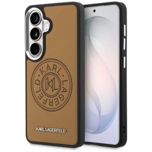 Karl Lagerfeld Perforated KL MagSafe dėklas skirtas Samsung Galaxy S26+ - ruda