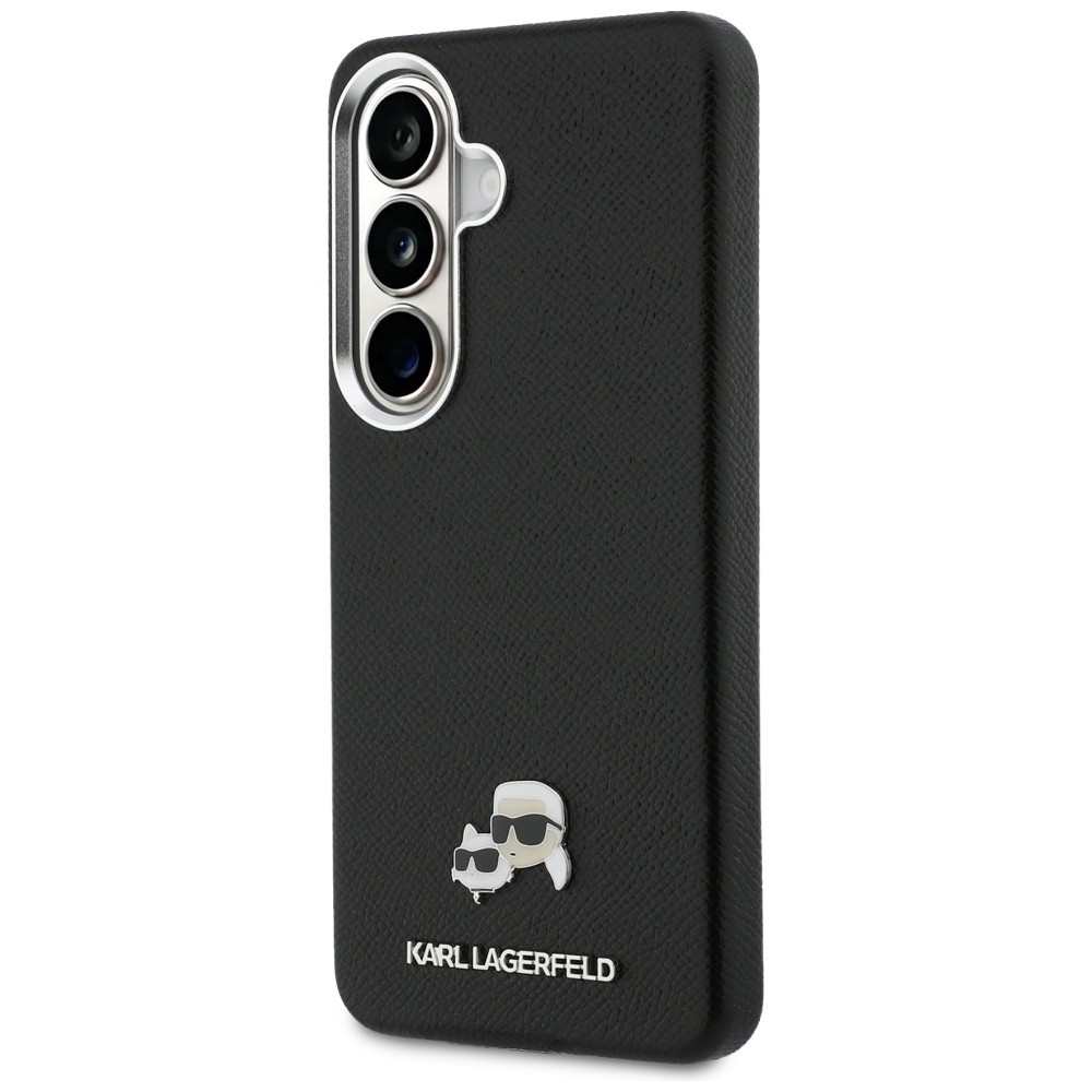 Dėklas Karl Lagerfeld Saffiano KC Metal Logo MagSafe skirtas Samsung Galaxy S26 - juodas
