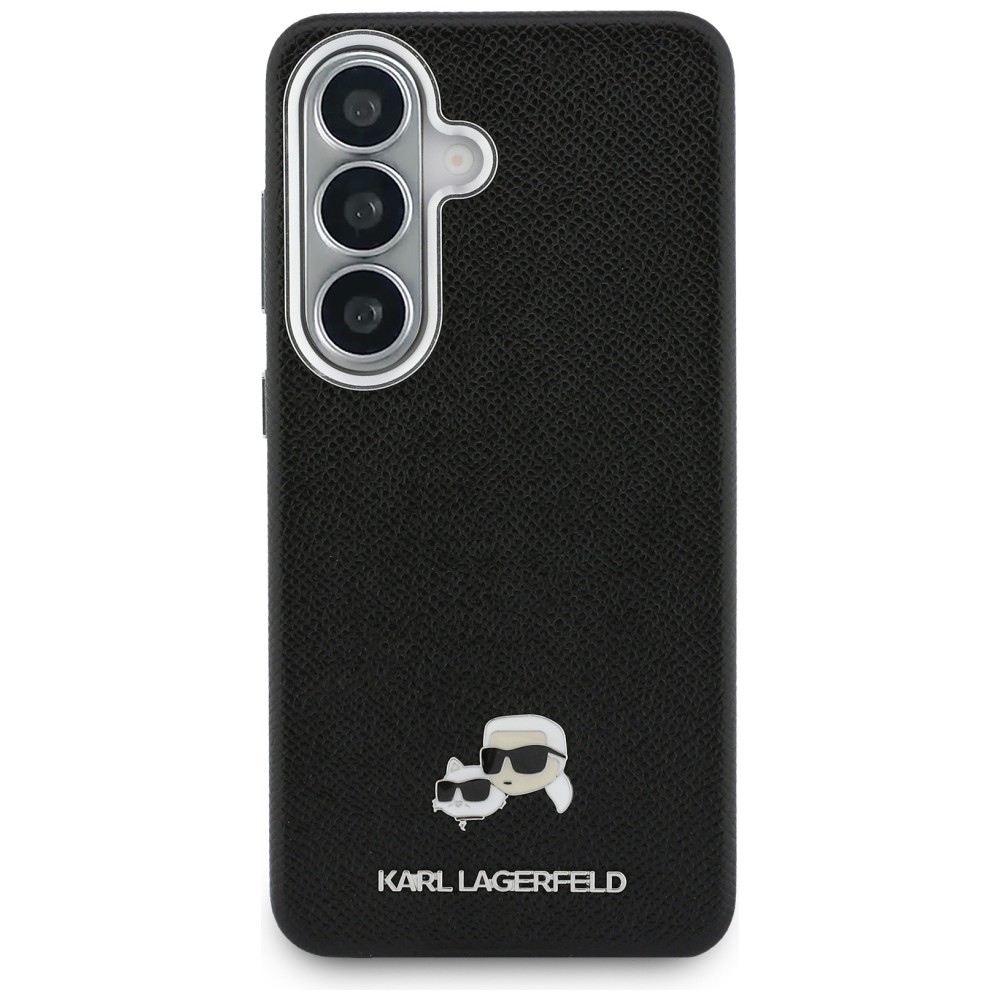 Dėklas Karl Lagerfeld Saffiano KC Metal Logo MagSafe skirtas Samsung Galaxy S26 - juodas