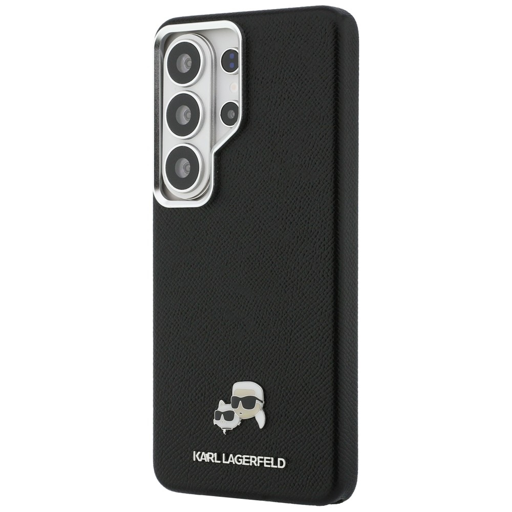 Dėklas Karl Lagerfeld Saffiano KC Metal Logo MagSafe skirtas Samsung Galaxy S26 Ultra - juodas