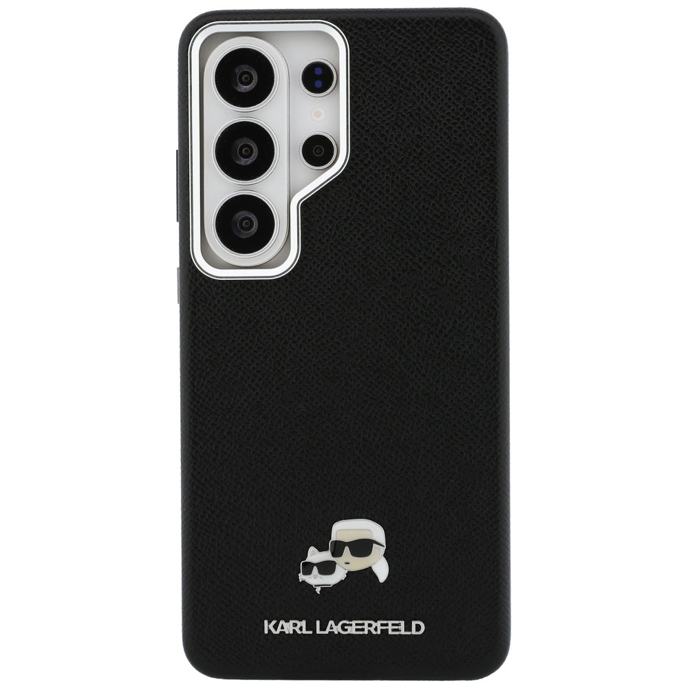 Dėklas Karl Lagerfeld Saffiano KC Metal Logo MagSafe skirtas Samsung Galaxy S26 Ultra - juodas