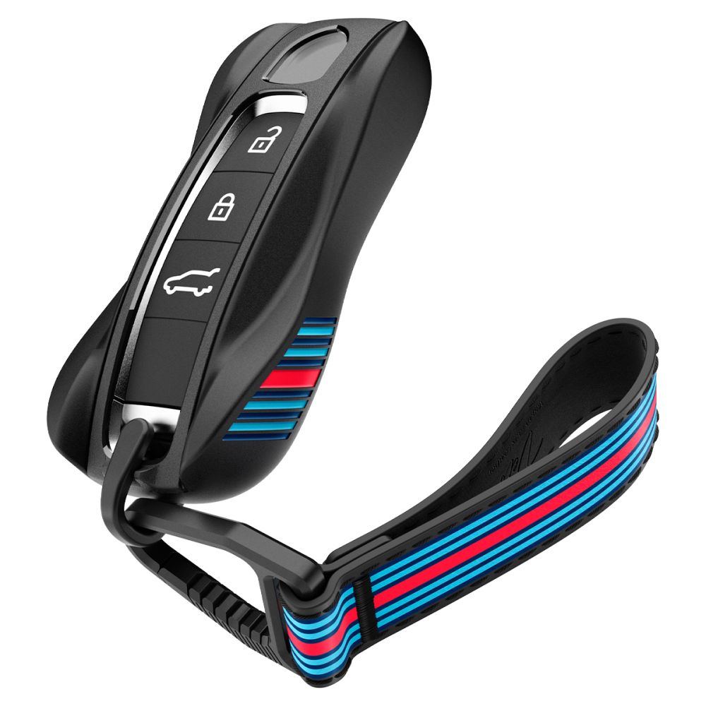 Dėklas automobilio raktui Porsche, Spigen PK100, juodas