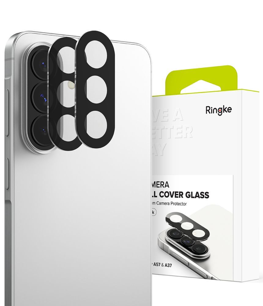 Kameros apsauginis stiklas Ringke Camera Full Cover, Galaxy A37 / A57 5G, 2 vnt., juodas